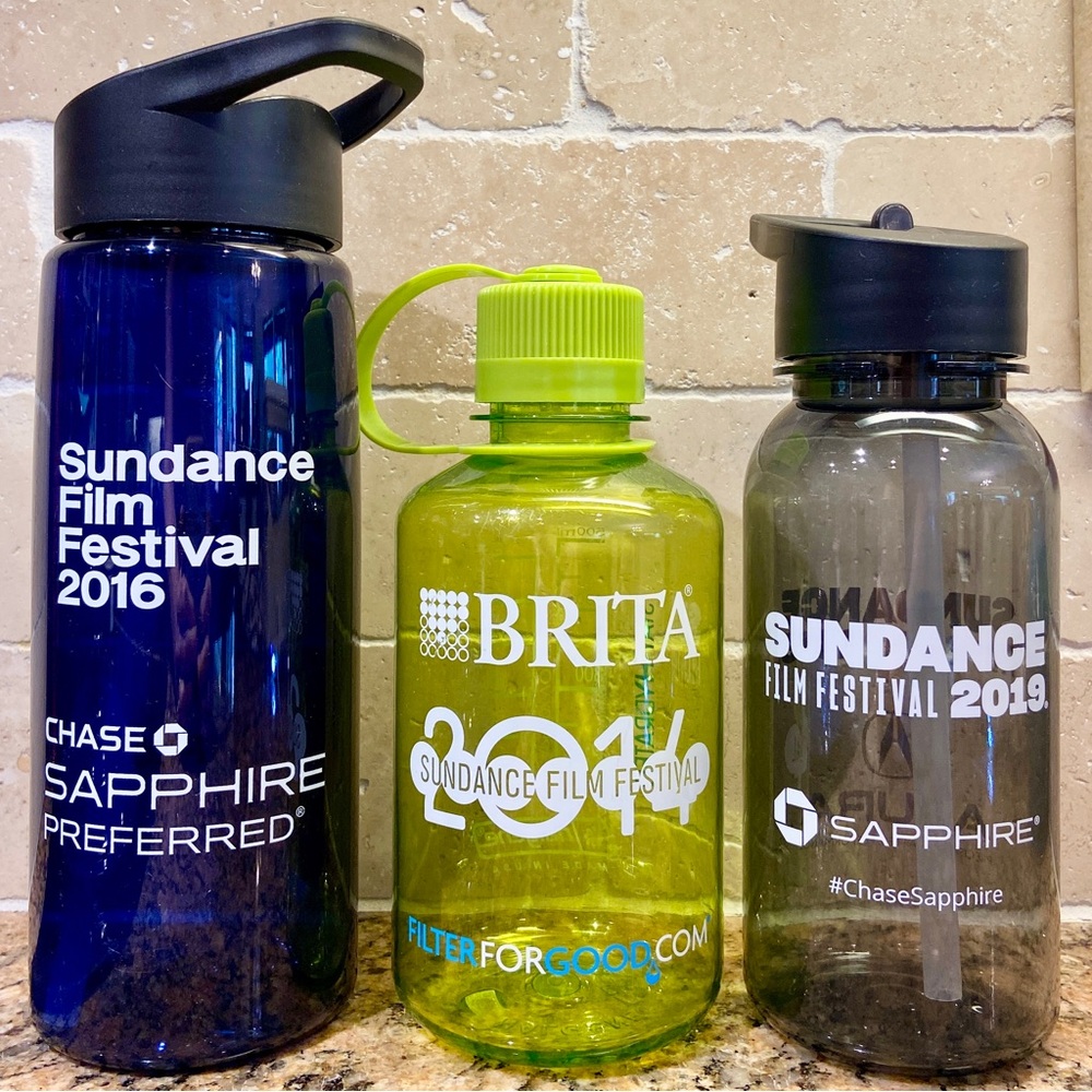 Sundance Film Festival Souvenir Water Bottles - 3 - 2014, 2016, & 2019 Collector